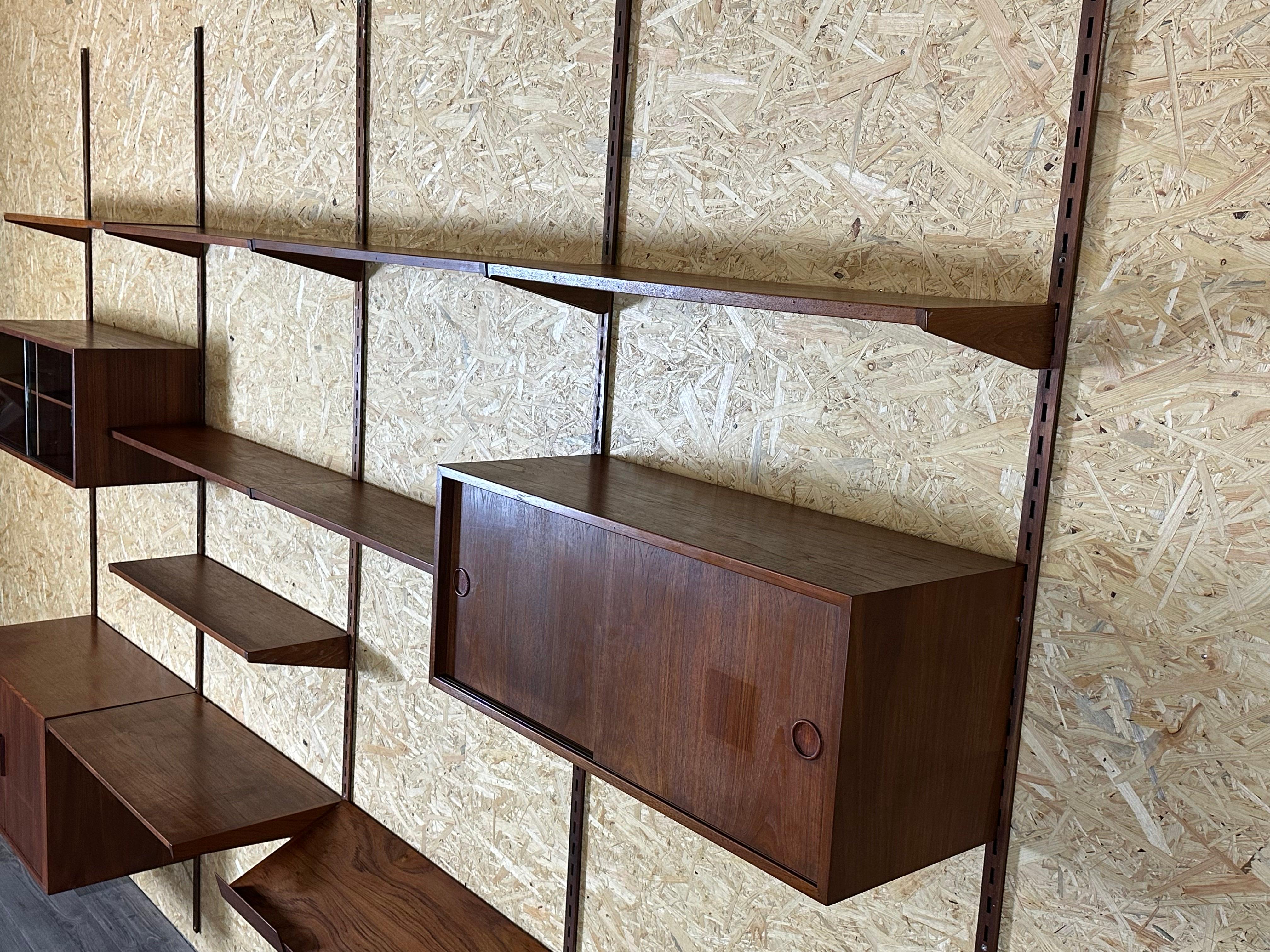 Scaffale da parete in teak anni '60/'70 Wall Unit Kai Kristiansen per FM Møbler Danimarca in vendita 5