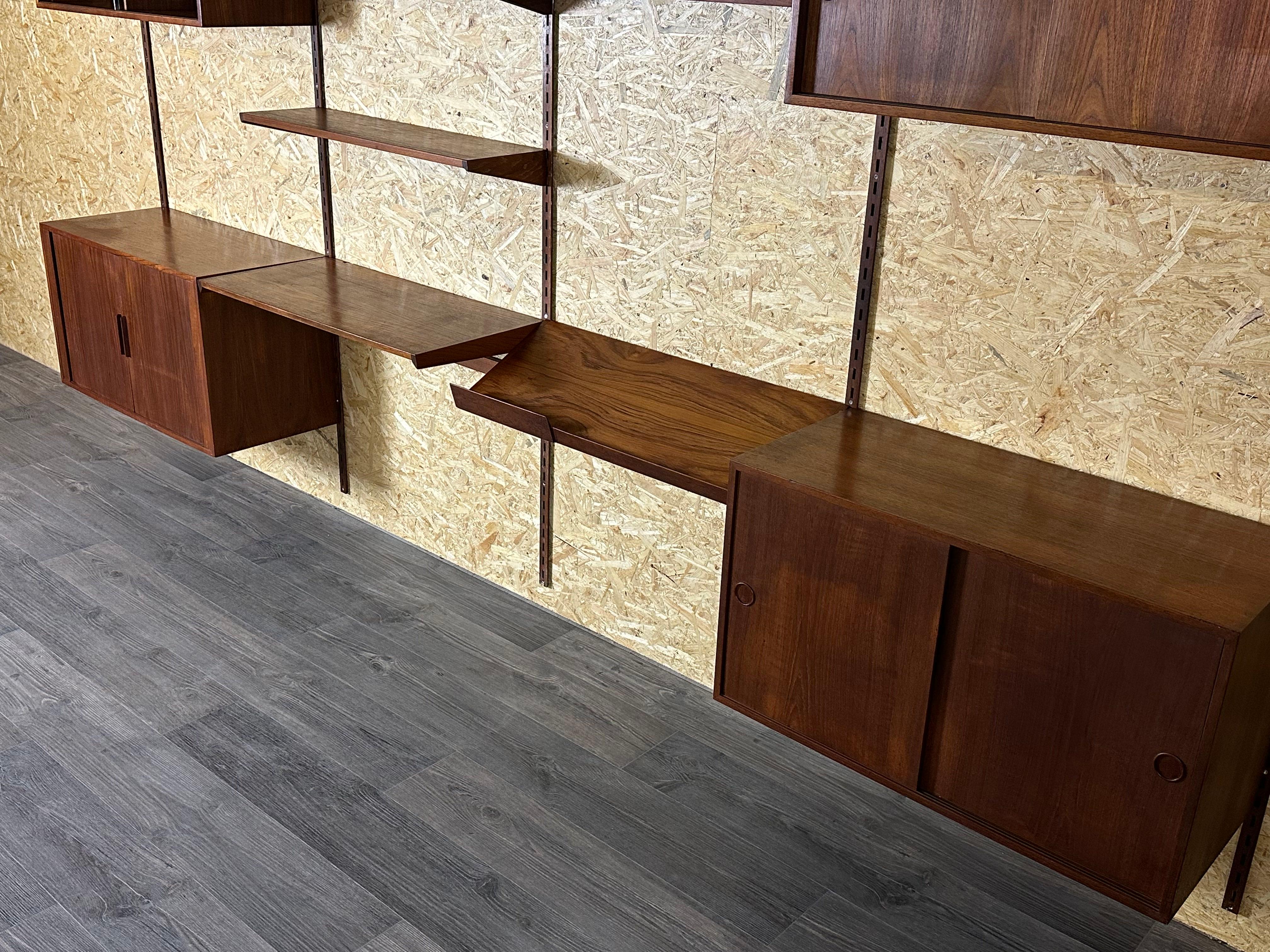 Scaffale da parete in teak anni '60/'70 Wall Unit Kai Kristiansen per FM Møbler Danimarca in vendita 7