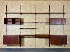 60s 70s teak wall shelf Wall Unit Kai Kristiansen for FM Møbler Denmark