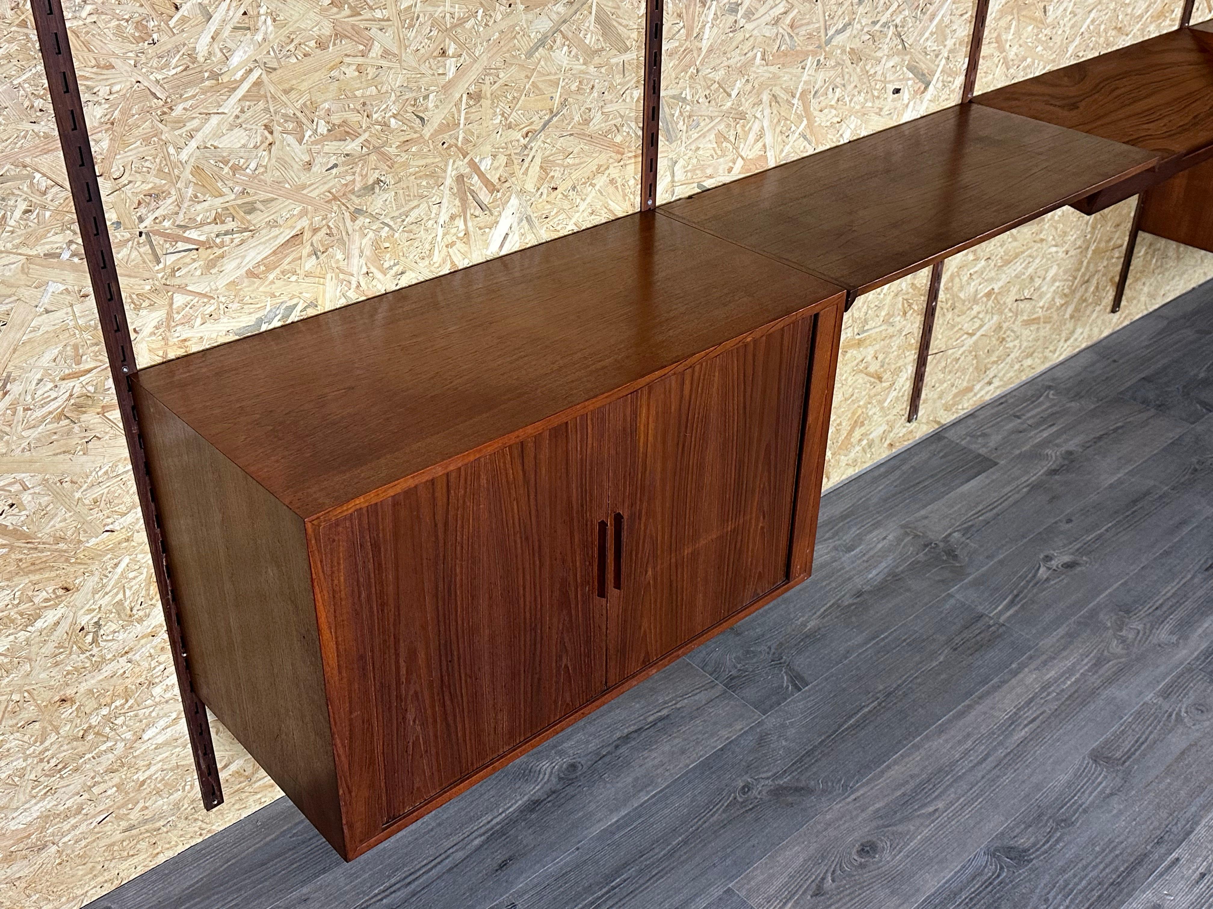 Metallo Scaffale da parete in teak anni '60/'70 Wall Unit Kai Kristiansen per FM Møbler Danimarca in vendita