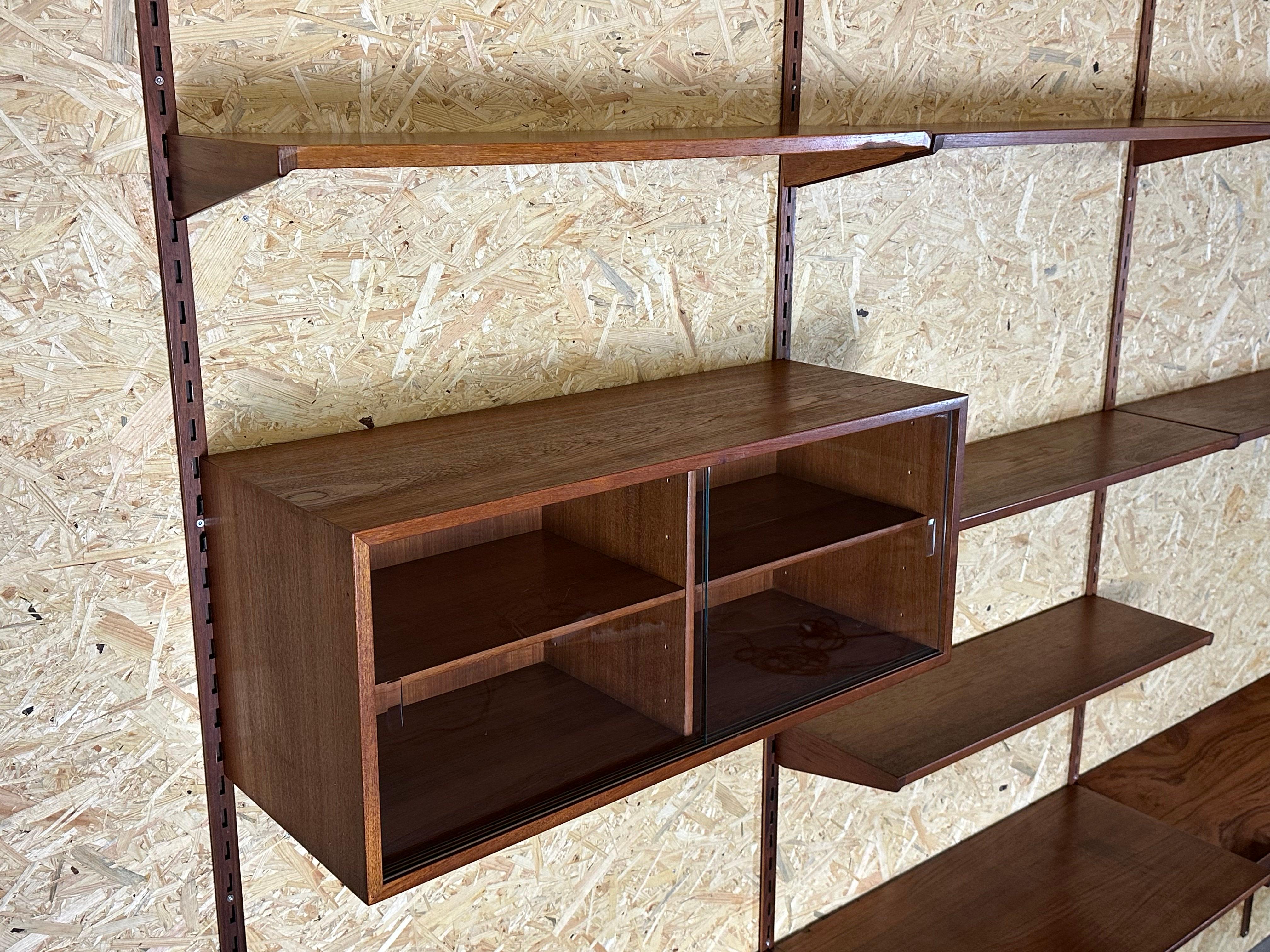 Scaffale da parete in teak anni '60/'70 Wall Unit Kai Kristiansen per FM Møbler Danimarca in vendita 1