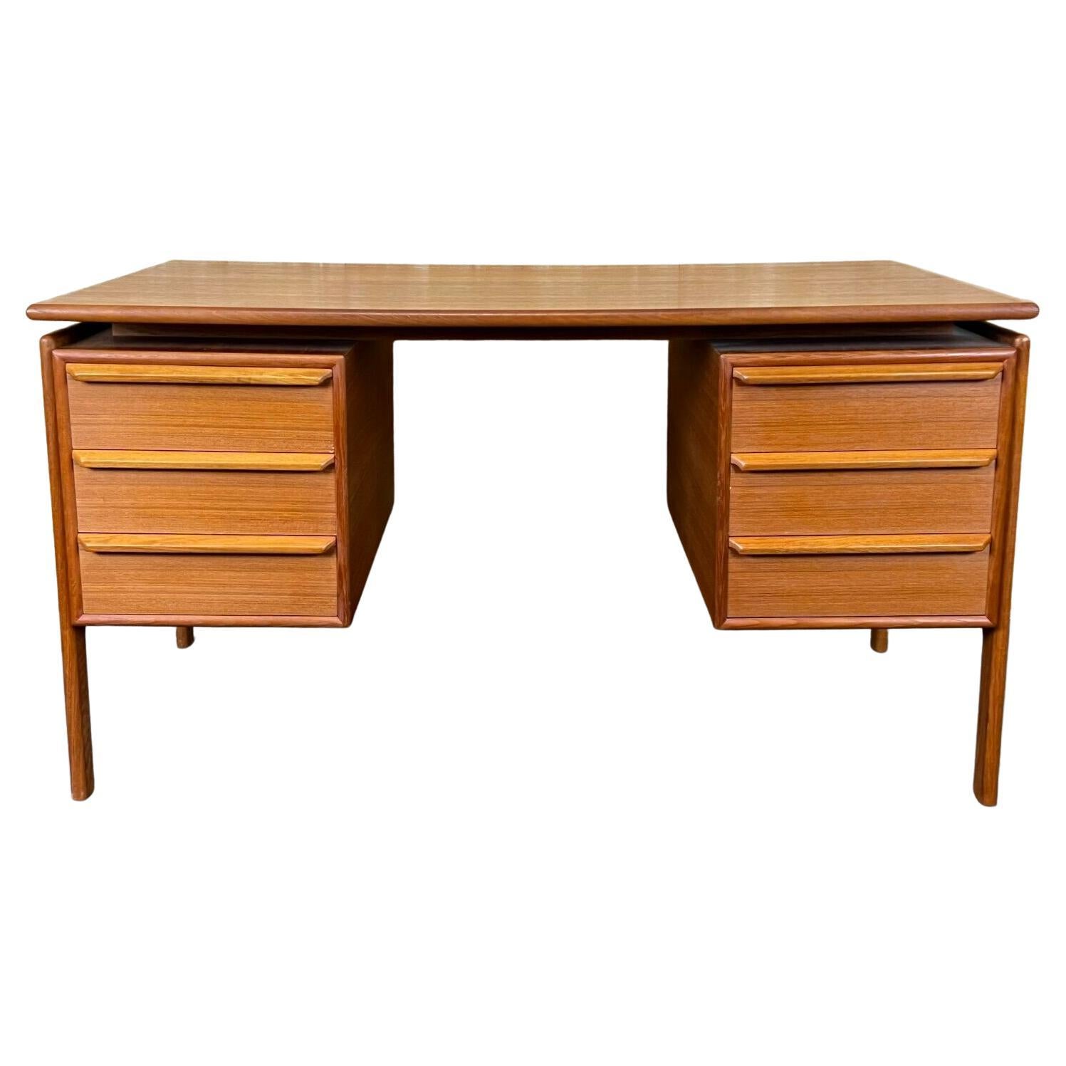 60s 70s Teak Writing Desk by GV Gaasvig for GV Møbler 