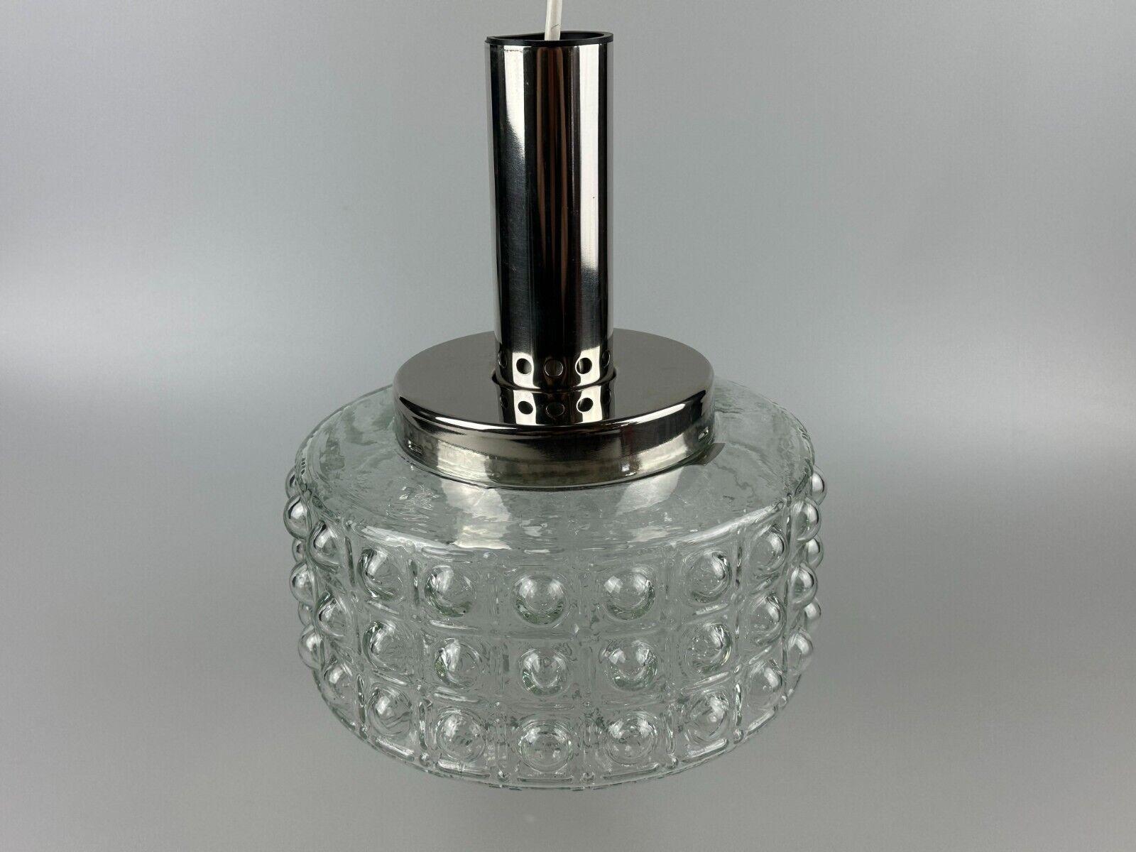 60s 70s VEB suspension plafonnier bulle chrome verre space age design en vente 6