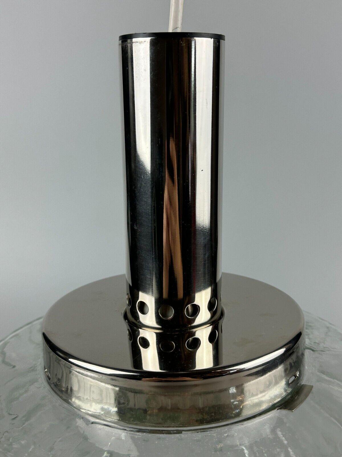 60s 70s VEB suspension plafonnier bulle chrome verre space age design en vente 8