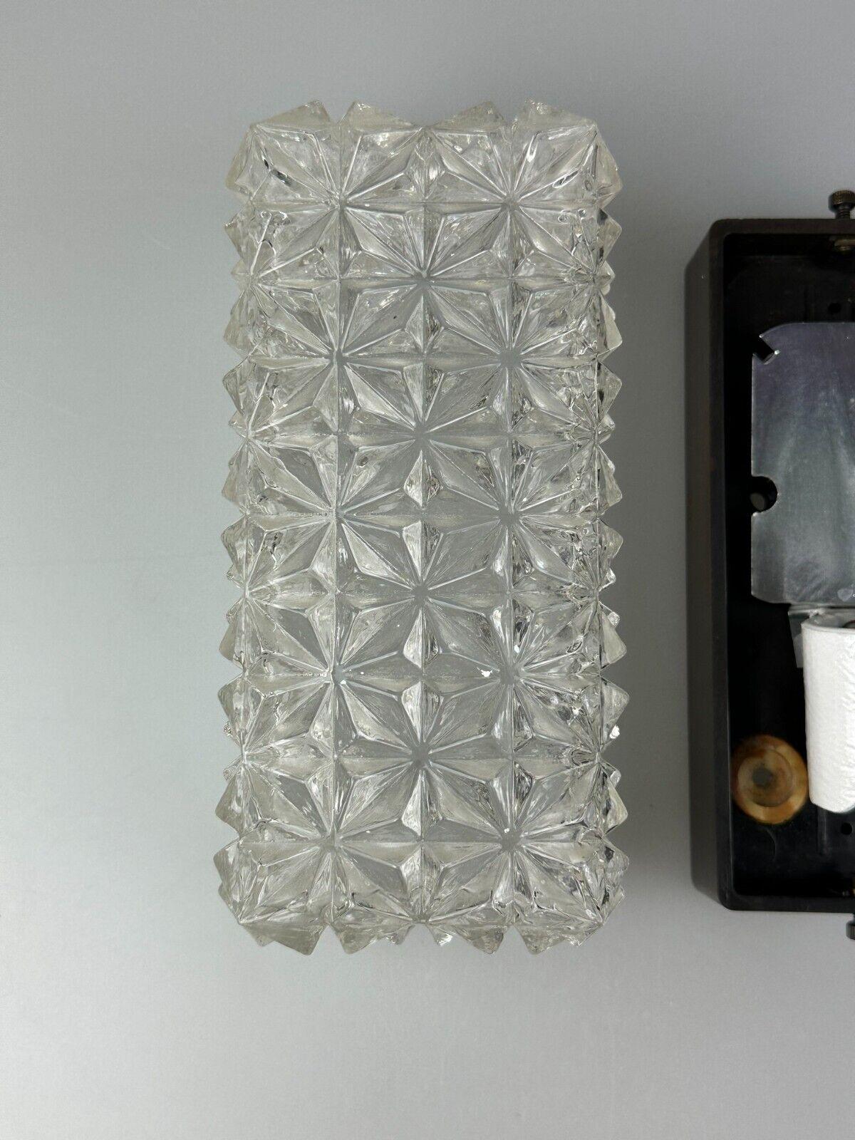 60s 70s wall lamp Erco Leuchten Germany Ice Glass Wall Sconce Space Age 13