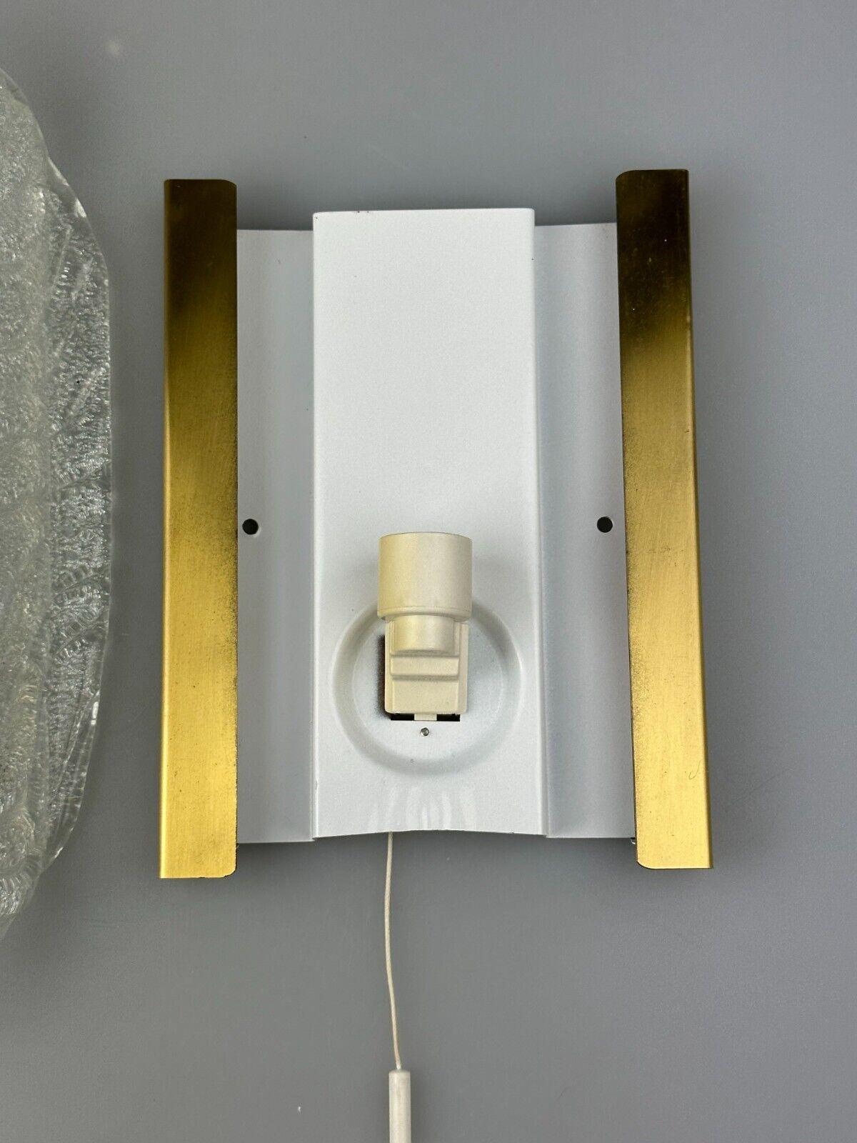 60s 70s wall lamp Fischer Leuchten Germany Wall Sconce Ice Glass Design For Sale 13
