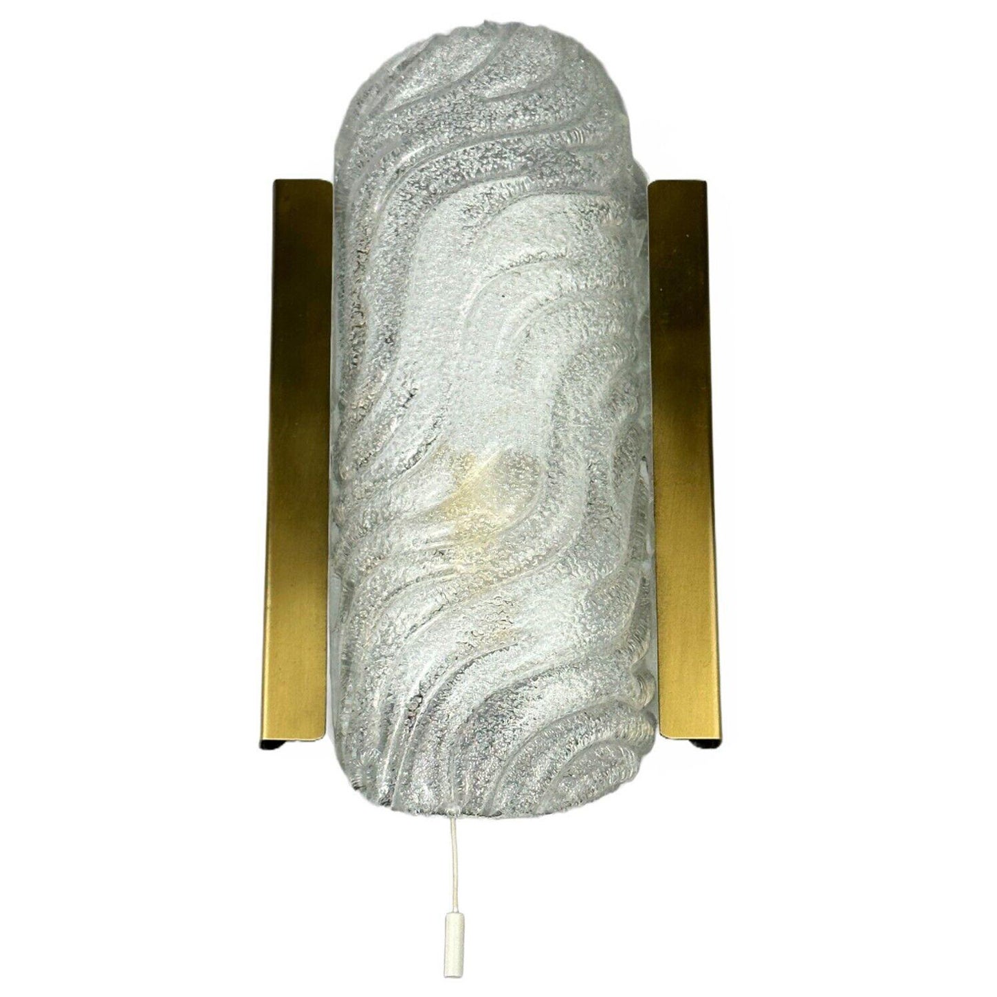 Lampada da parete anni '60-'70 Fischer Leuchten Germania Applique in vetro ghiaccio Design
