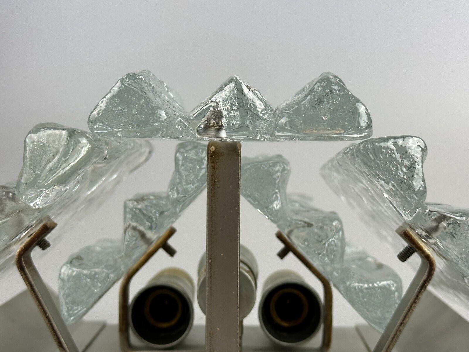 60s 70s wall lamp J.T. Kalmar Austria Ice Glass Wall Sconce Space Age 7