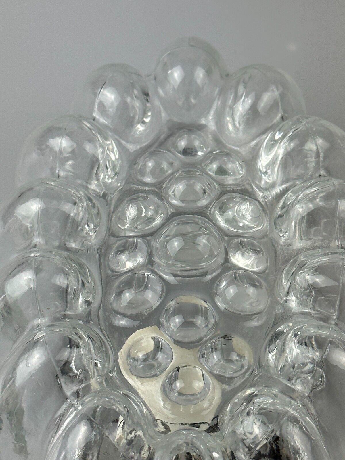 60s 70s wall lamp made of glass & metal bubble wall sconce space age design For Sale 7