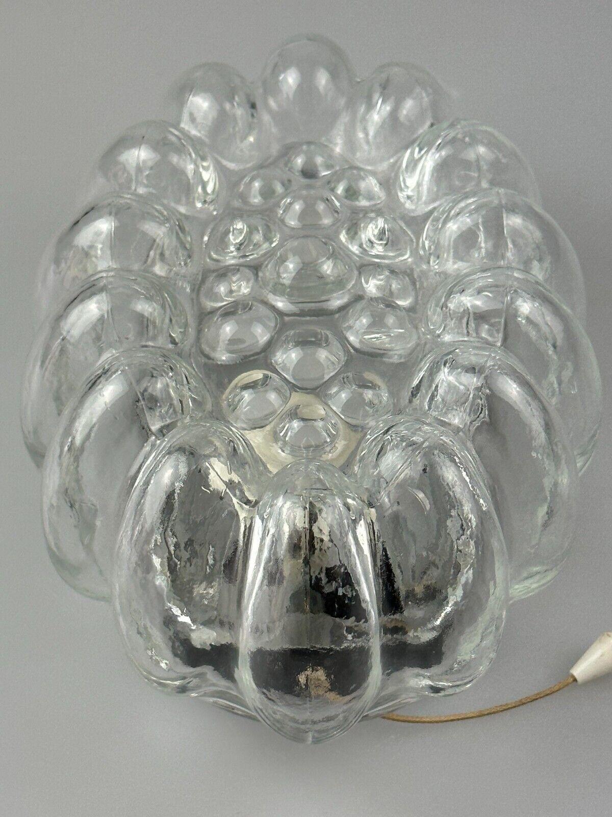 60s 70s wall lamp made of glass & metal bubble wall sconce space age design For Sale 8