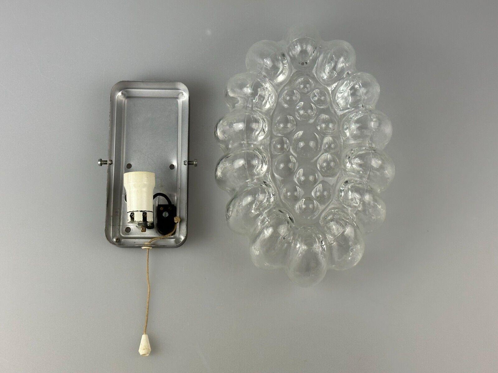 60s 70s wall lamp made of glass & metal bubble wall sconce space age design For Sale 10