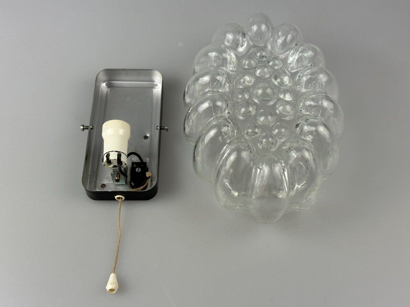 60s 70s wall lamp made of glass & metal bubble wall sconce space age design For Sale 11