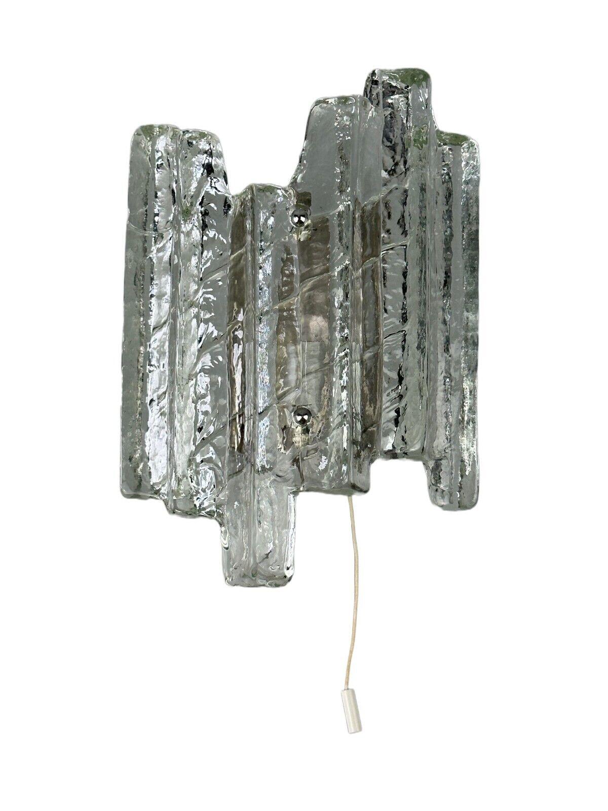 60s 70s wall lamp Wall Sconce Fischer Leuchten Germany Ice Glas Design

Object: wall lamp

Manufacturer: Fischer lights

Condition: good

Age: around 1960-1970

Dimensions:

Height = 27cm
Width = 19cm
Depth = 8cm

Other notes:

E14 socket

The