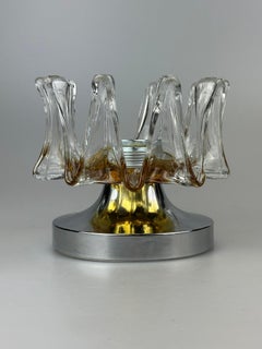 60s 70s wall lamp Wall Sconce made of metal & Murano glass Space Age design