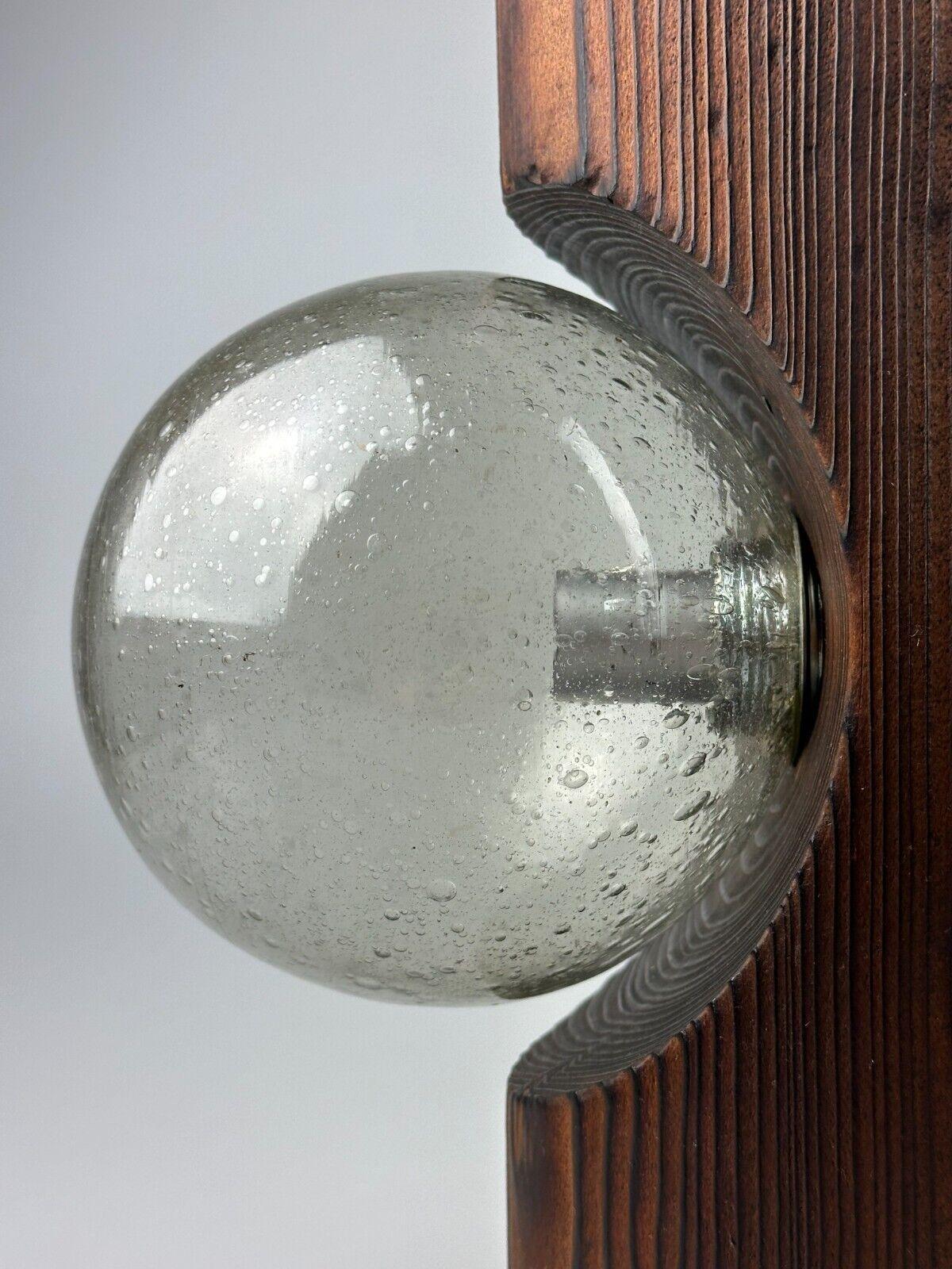 60s 70s Wall Lamp Wood Glass Wall Sconce Brutalist Temde Leuchten Switzerland For Sale 9