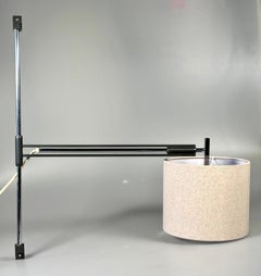 60s 70s Wall Light Wall Sconce Extendable Metal Chrome Mid Century Design