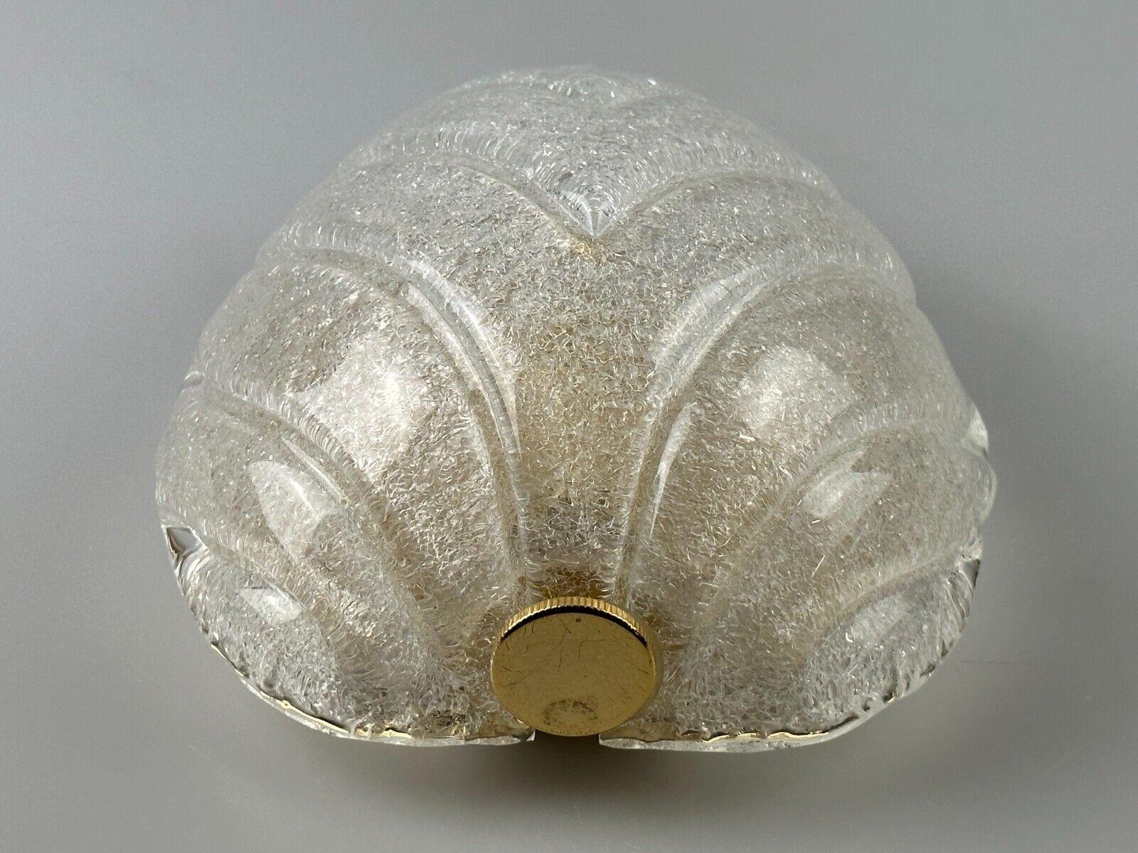 Lampada da parete anni '60-'70 in vetro con foglie d'ottone A Space Design in vendita 7