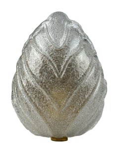 60s 70s Wall Sconce Wall Lamp Glass Brass Leaf Space Age Design