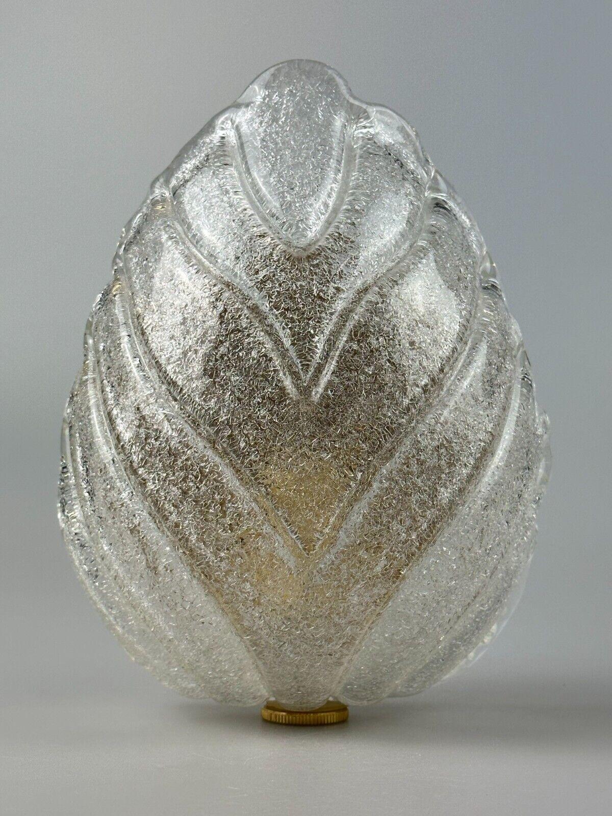 Européen 60s 70s Wall Sconce Wall Lamp Glass Brass Leaf Space Age Design en vente