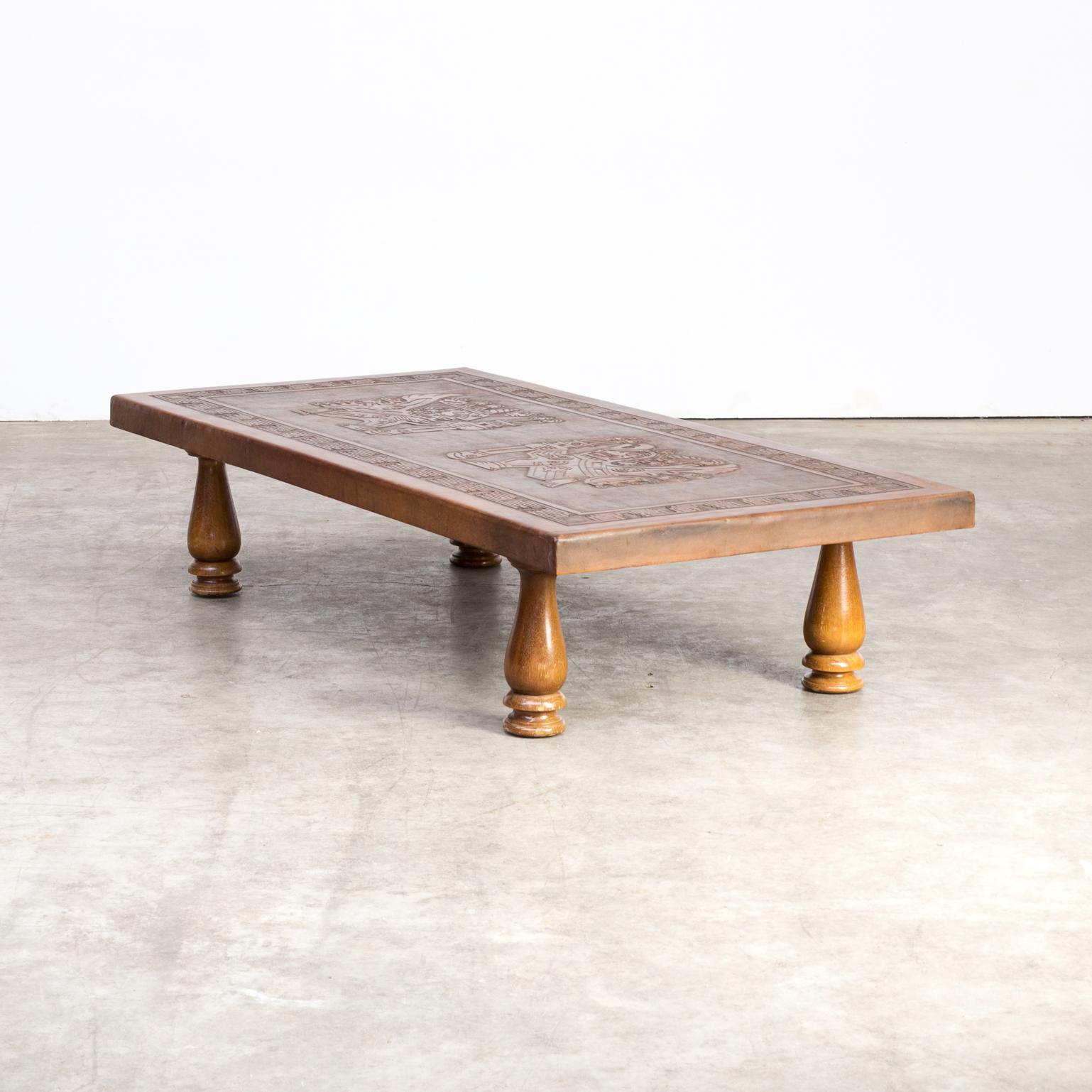 Angel Pazmino, Leder-Couchtisch für Muebles de Estilo, 1960er Jahre (Ecuadorianisch) im Angebot