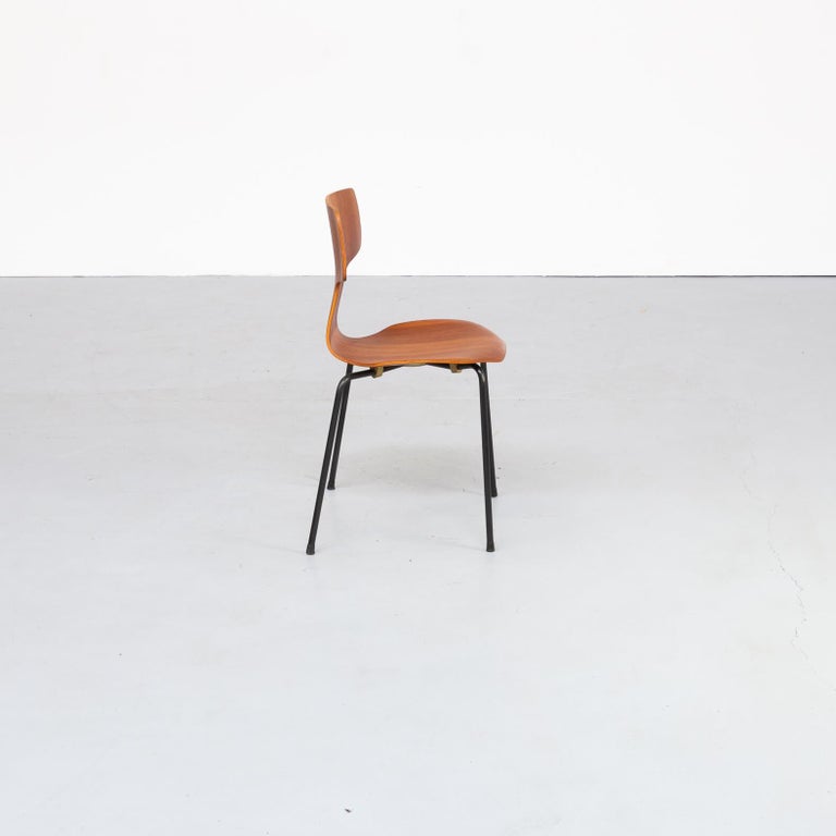 60s Arne Jacobsen ‘hammer’ Chair for Fritz Hansen Set/4 1