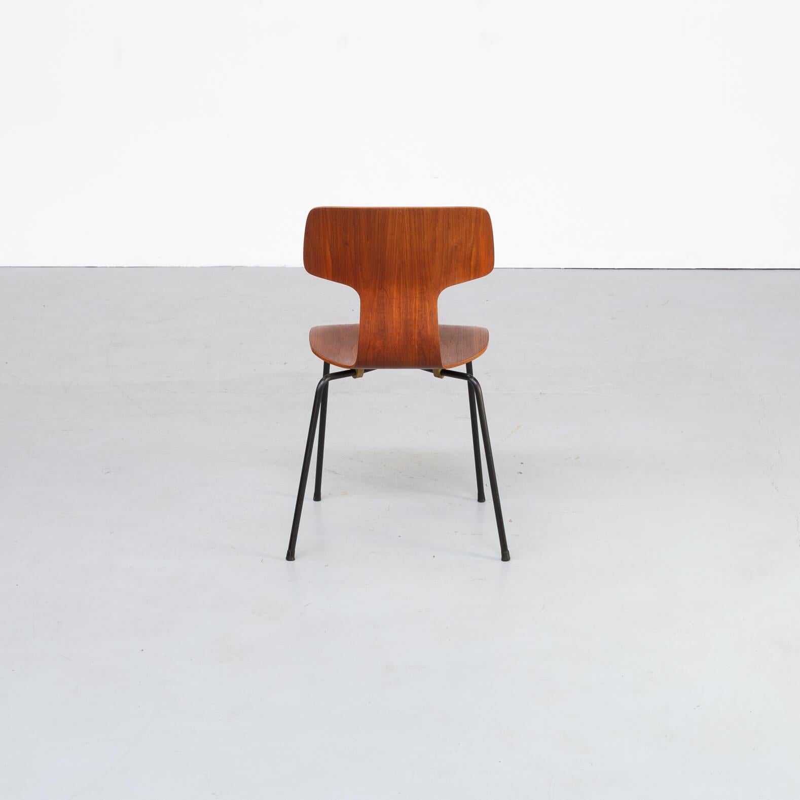 60s Arne Jacobsen ‘hammer’ Chair for Fritz Hansen Set/4 For Sale 1