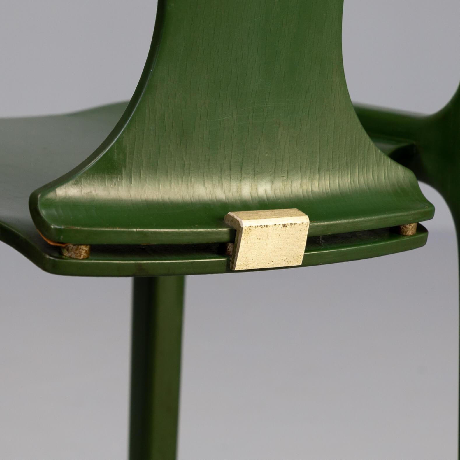 60s Augusto Savini ‘Savini’ Chairs for Pozzi Set/3 For Sale 6