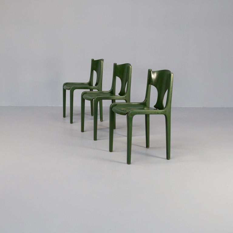 Mid-Century Modern 60s Augusto Savini ‘Savini’ Chairs for Pozzi Set/3