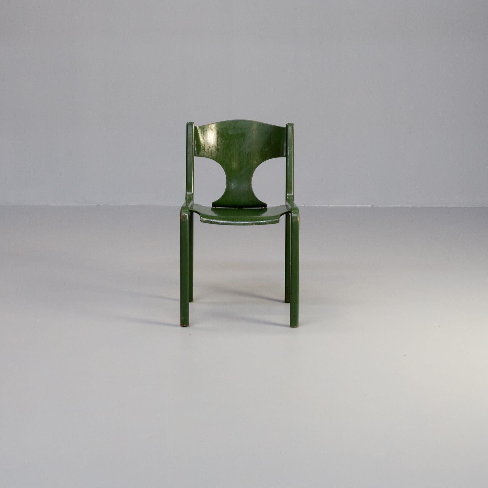 20th Century 60s Augusto Savini ‘Savini’ Chairs for Pozzi Set/3 For Sale