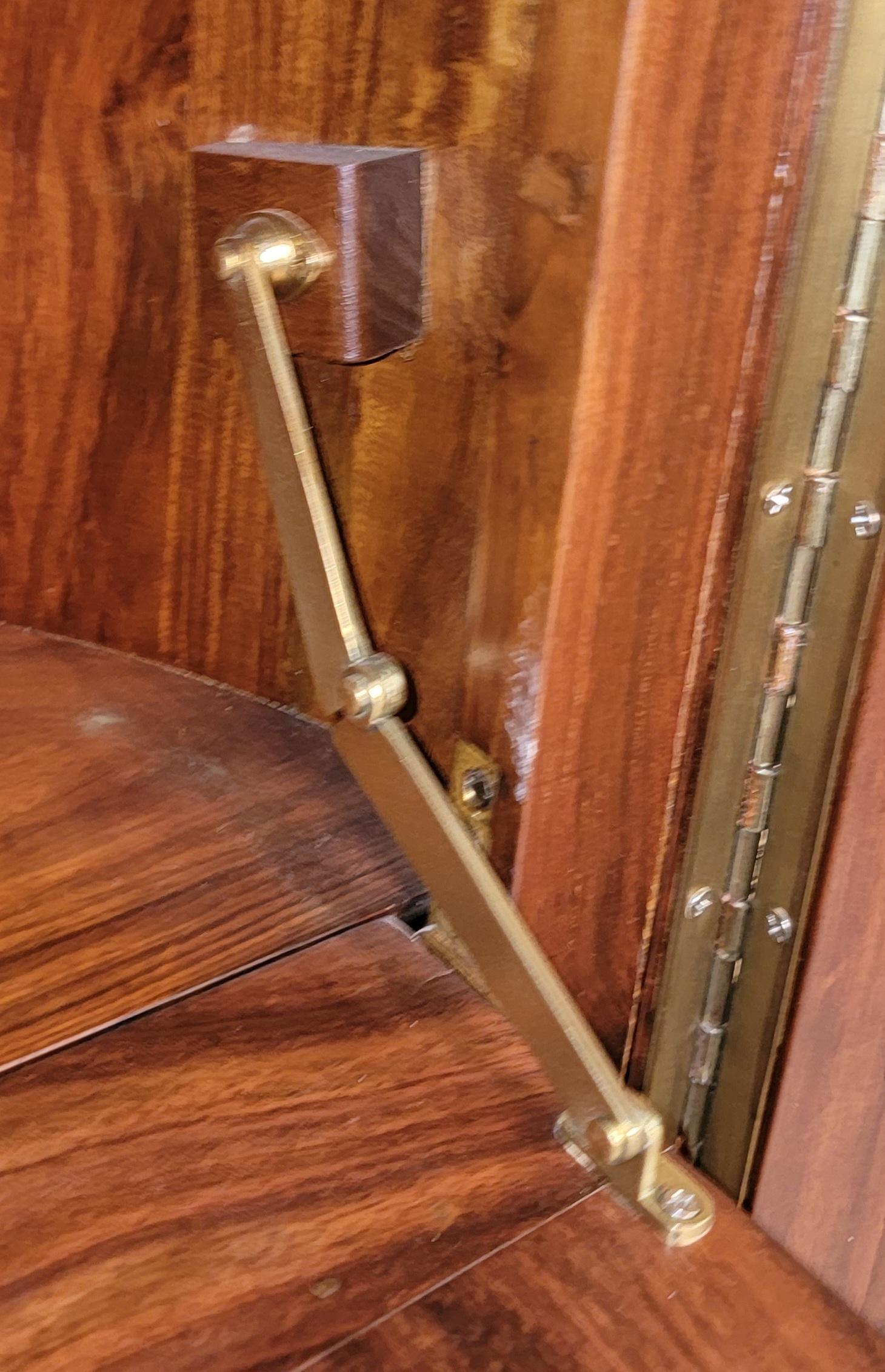 60s Bar Aldo Tura Style Mahogany Bar With Brass Inlay 8