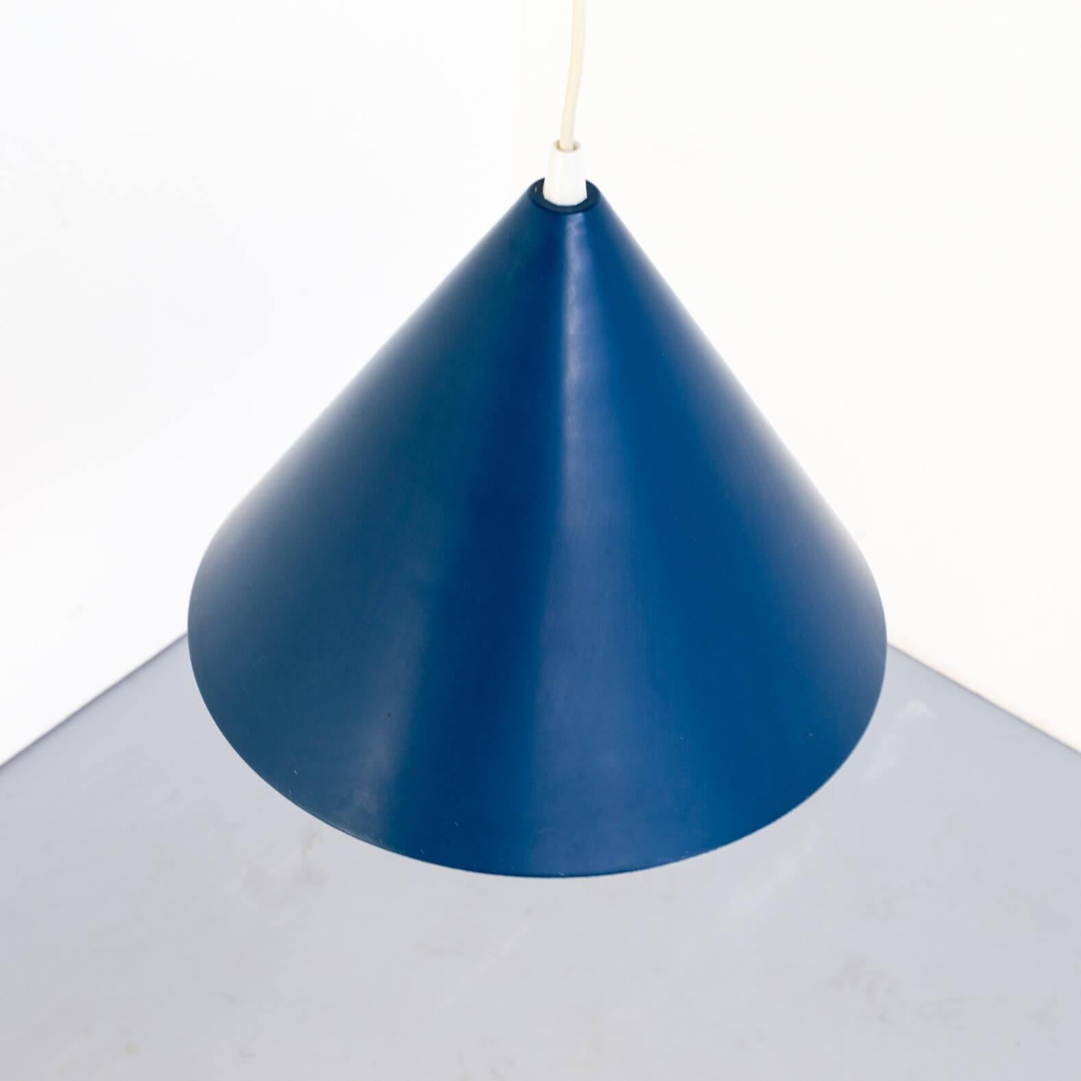1960s Blue Metal Hanging Lamp, Hoogervorst Anvia For Sale 1
