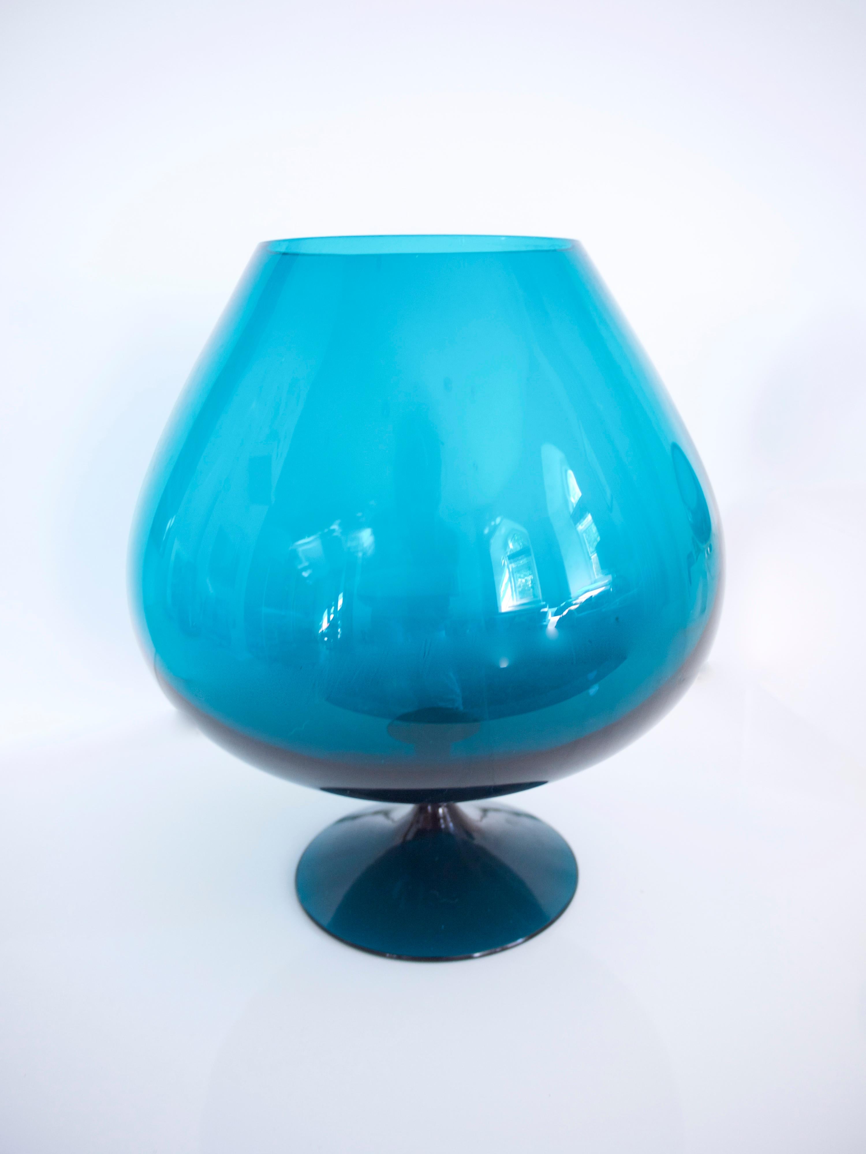 1960s Brandy Glass Vase ELME Glasbruk and 'Party Kugel' W German Space ...