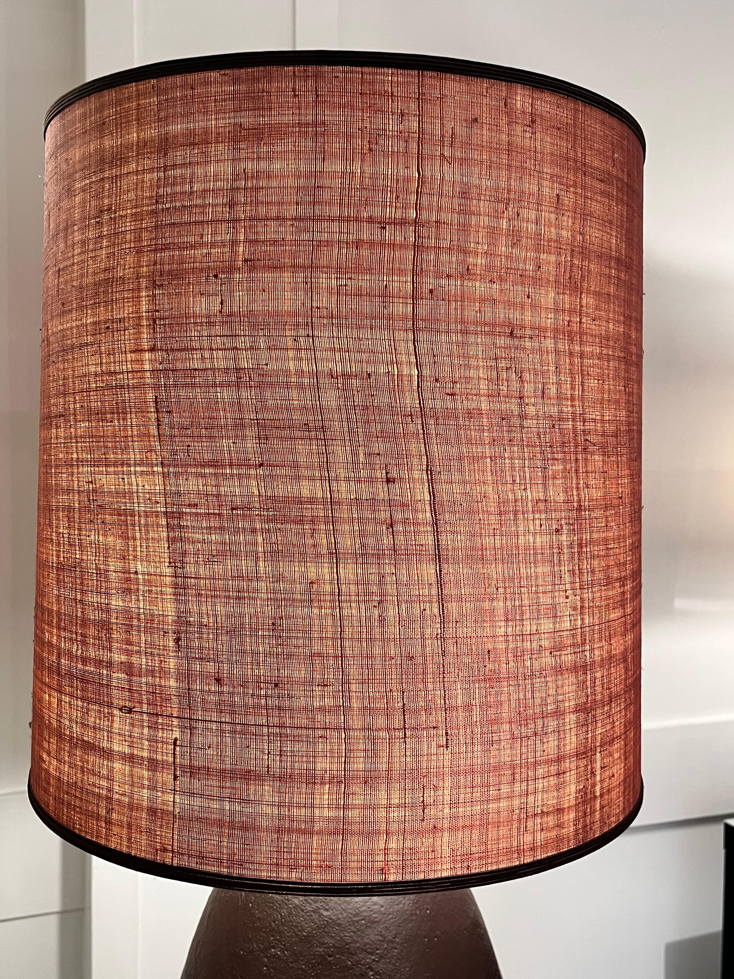 Mid-20th Century 60s Brown Ceramic Lamp  For Sale
