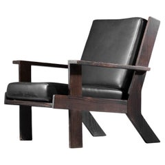Sillón de pino cepillado de los años 60 por Castro
