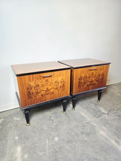 60s Burl Wood Nightstand 1 of 2