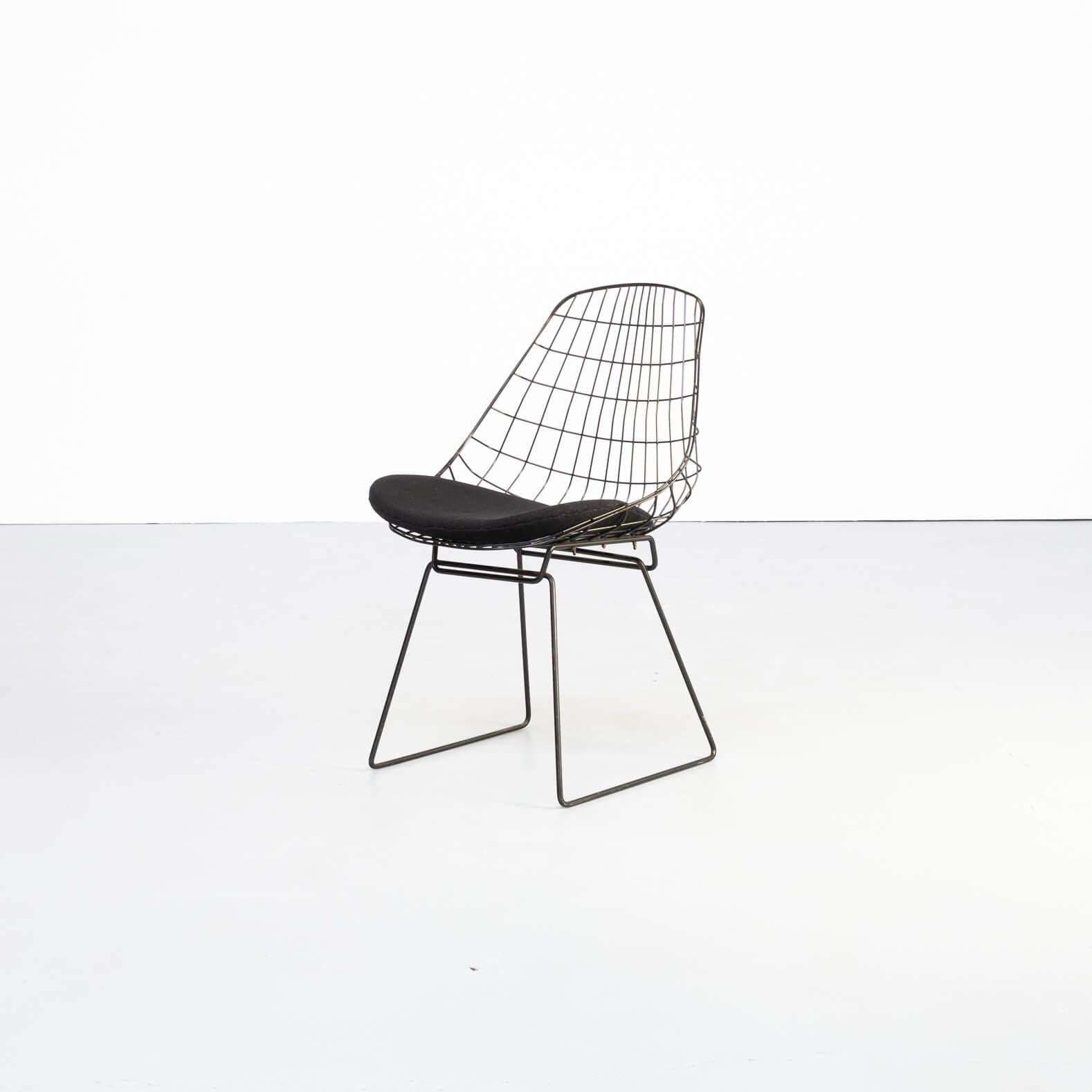 Mid-Century Modern 1960s Cees Braakman en Adriaan Dekker SM05 Wire Chair for Pastoe Set of 4 For Sale