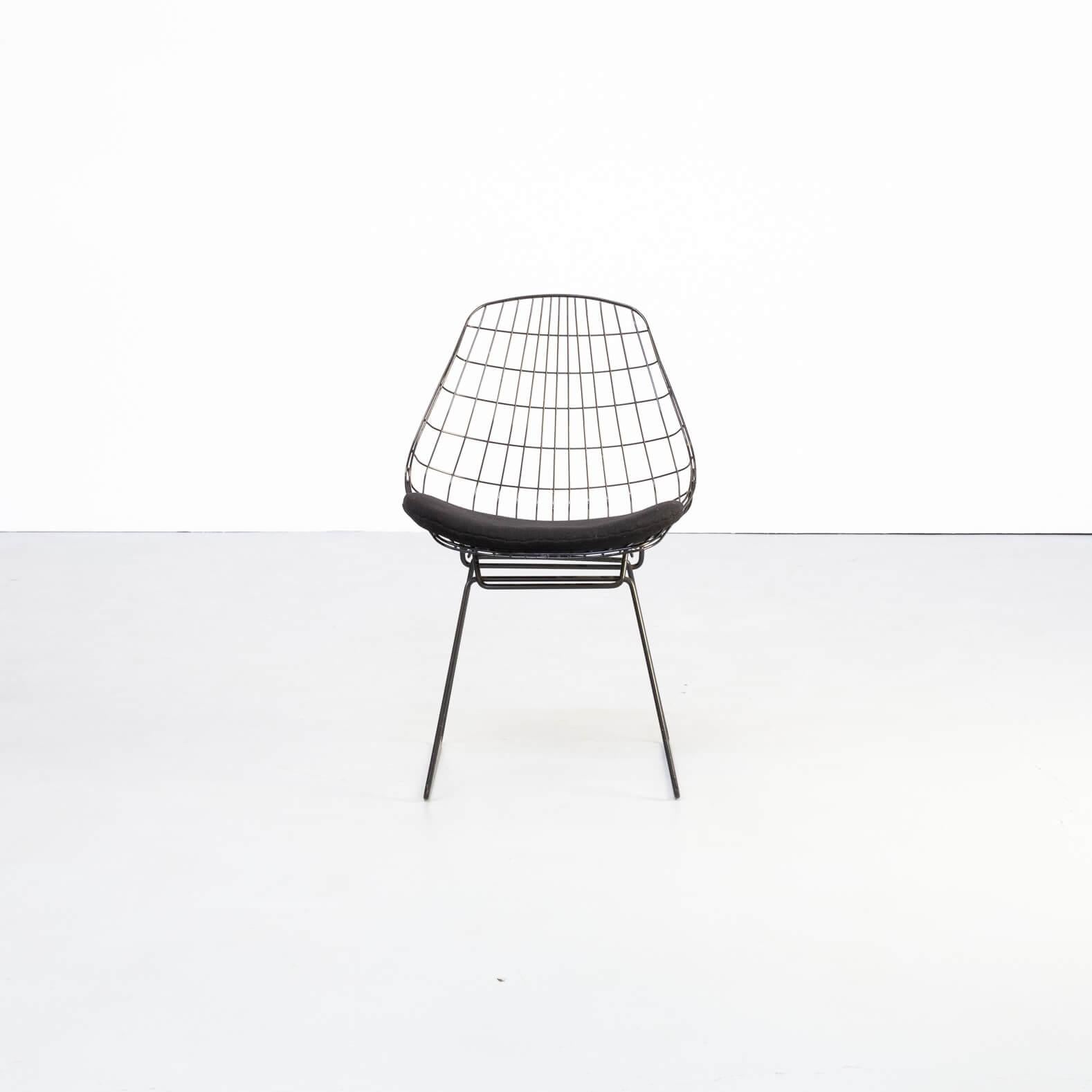 Dutch 1960s Cees Braakman en Adriaan Dekker SM05 Wire Chair for Pastoe Set of 4 For Sale
