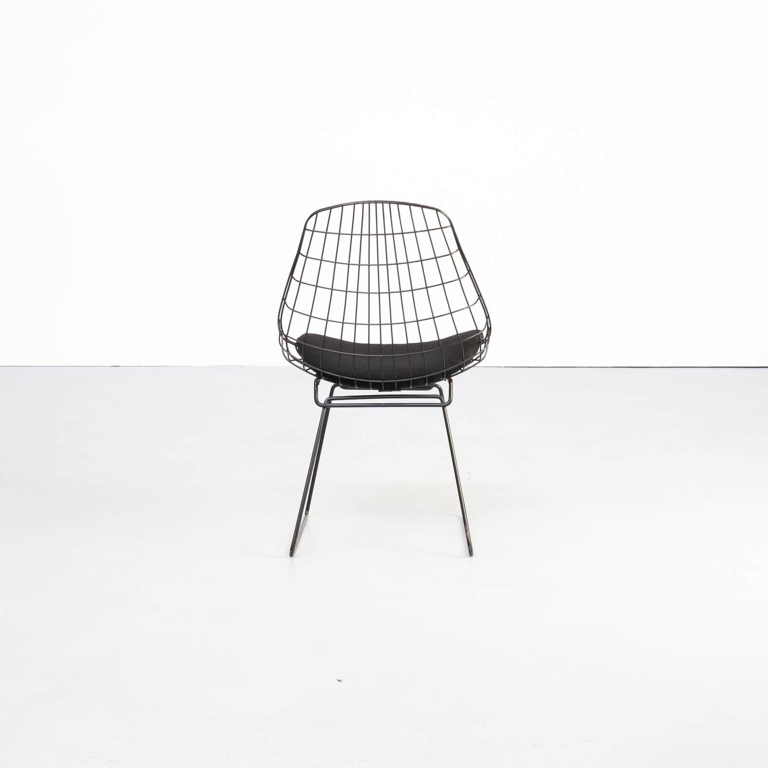 Metal 1960s Cees Braakman en Adriaan Dekker SM05 Wire Chair for Pastoe Set of 4 For Sale