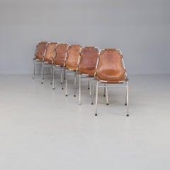 60s Charlotte Perriand Dining Chair for Les Arcs by Dal Vera Set / 6