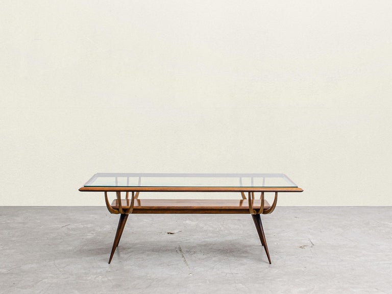 Woodwork 60's Coffee Table, by Giuseppe Scapinelli, Brazilian Mid-Century Modern For Sale