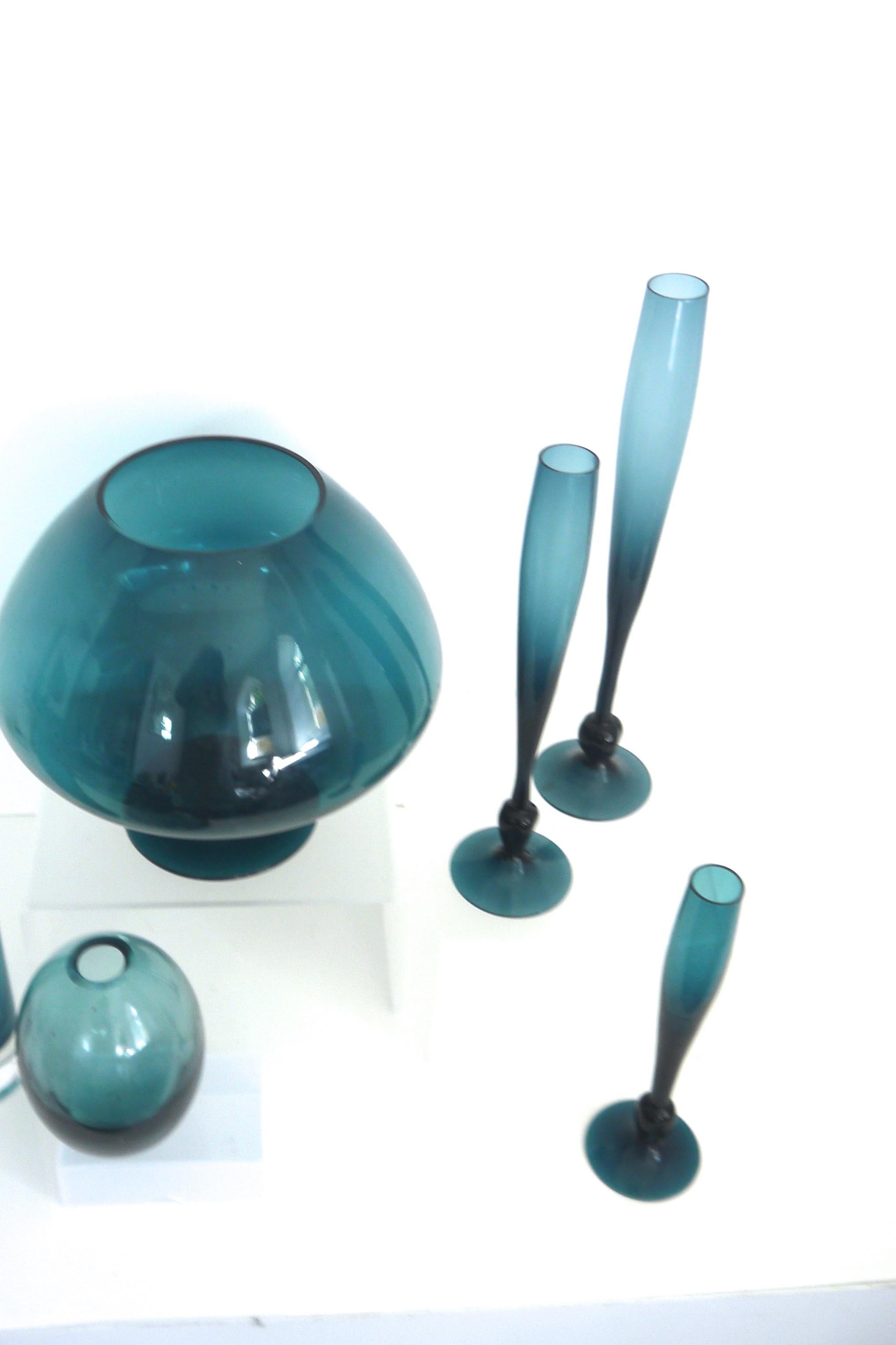 1960s Collection '5 Pieces' Gunnar Ander for Lindshammer and Whitefriars In Good Condition In Halstead, GB