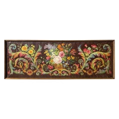 60's Colorful Floral Oil on Canvas