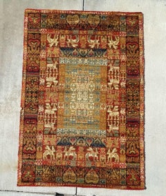 60's COMPACT CARPET Smyrna Overall Bakhtiyari UNUSED MCM Rya Rug SPAIN