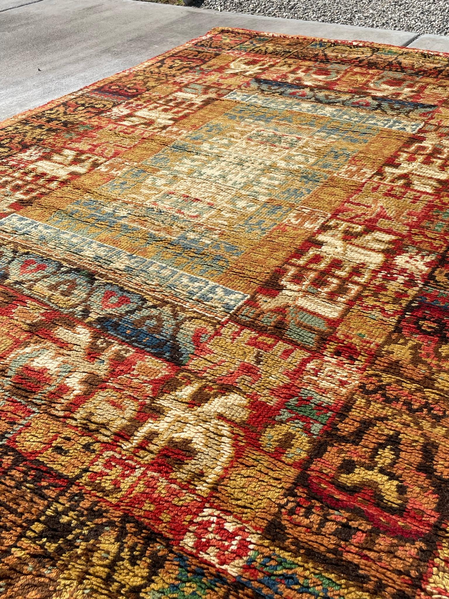 Spagnolo Tappeto anni '60 COMPACT CARPET Smyrna Overall Bakhtiyari UNUSED MCM Rya Rug SPAGNA in vendita