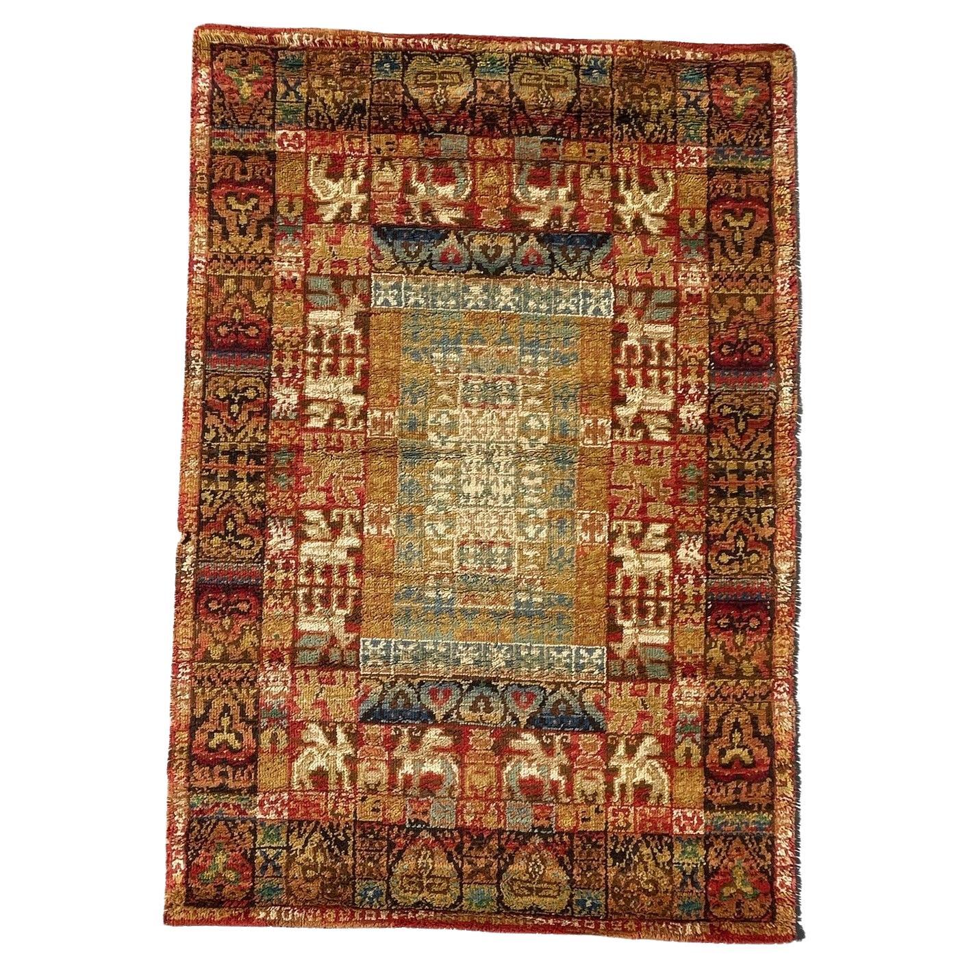 Tappeto anni '60 COMPACT CARPET Smyrna Overall Bakhtiyari UNUSED MCM Rya Rug SPAGNA in vendita