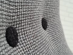 vollstndig neu gepolsterter dnischer Relax-Sessel aus Wollstoff, Teakholz, 60er Jahre