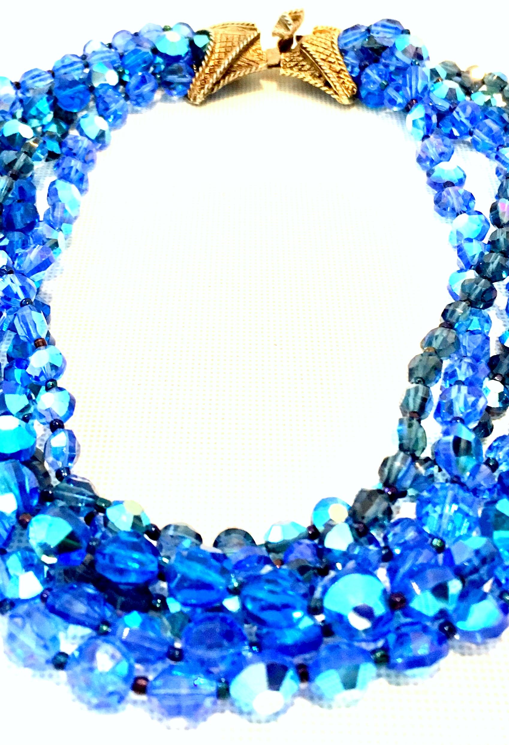 60'S Coppola E Toppo Style Five Strand Venetian Glass Bead Necklace 1