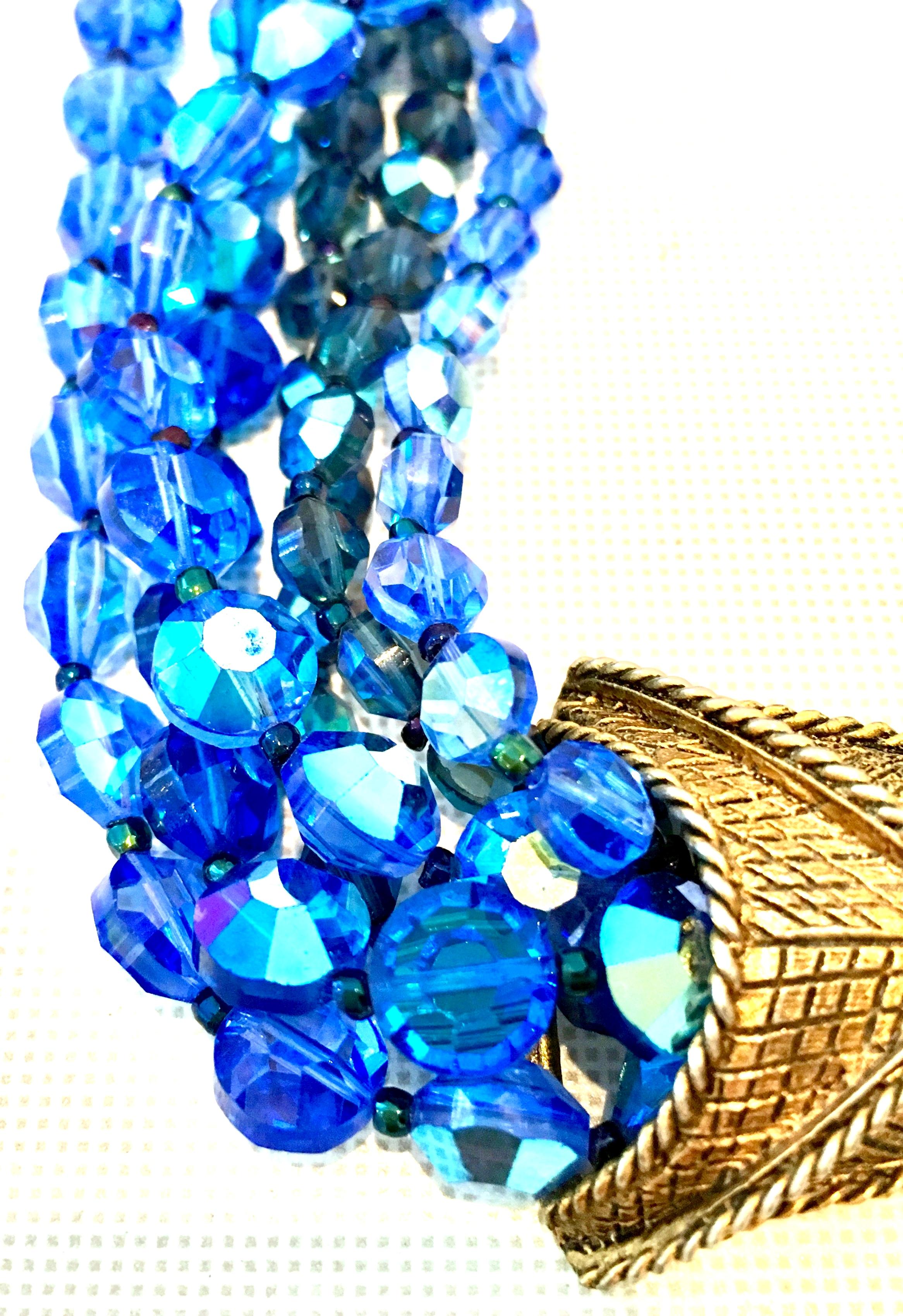 60'S Coppola E Toppo Style Five Strand Venetian Glass Bead Necklace 2