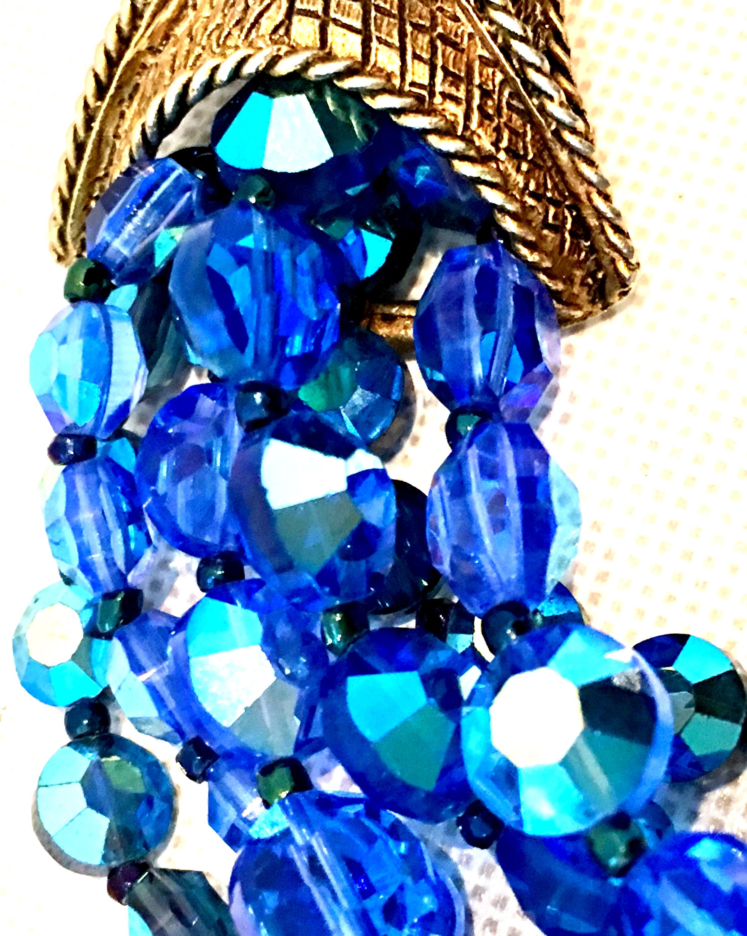 60'S Coppola E Toppo Style Five Strand Venetian Glass Bead Necklace 3