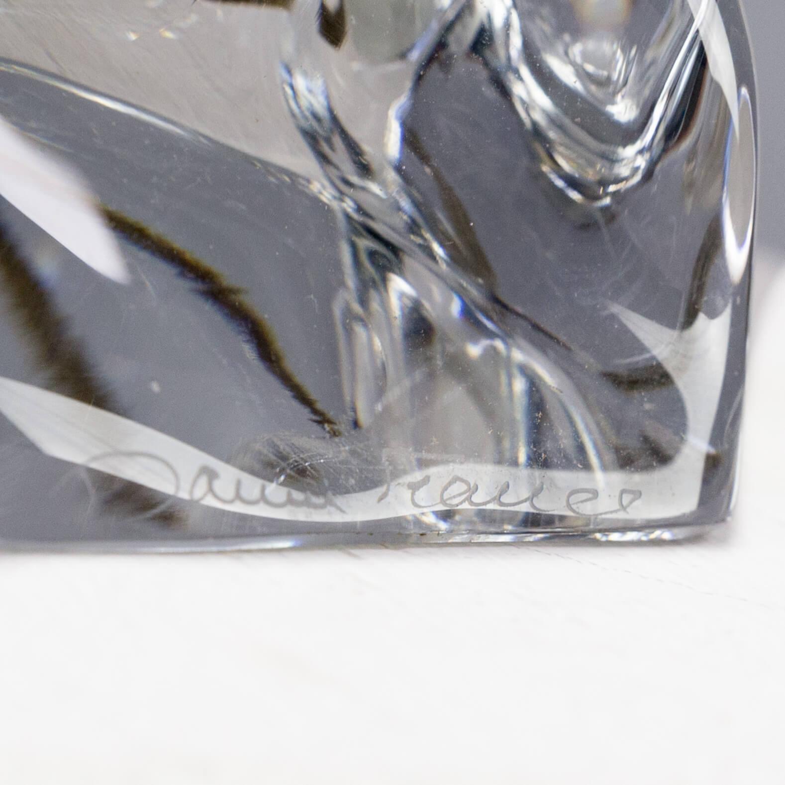 1960s Crystal art table lamp for Daum France For Sale 8